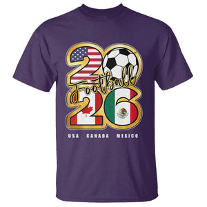 Soccer Football Lover T Shirt USA Canada Mexico Pride 2026 TS11 Purple Print Your Wear