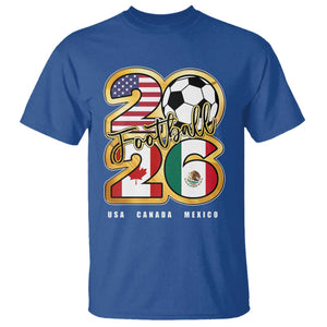 Soccer Football Lover T Shirt USA Canada Mexico Pride 2026 TS11 Royal Blue Print Your Wear
