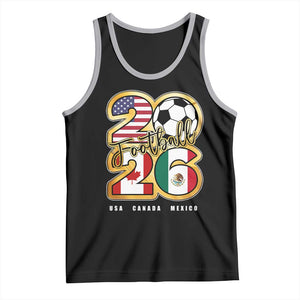 Soccer Football Lover Tank Top USA Canada Mexico Pride 2026 TS11 Black Athletic Heather Print Your Wear