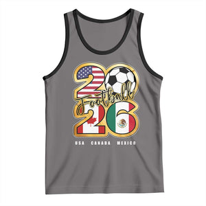 Soccer Football Lover Tank Top USA Canada Mexico Pride 2026 TS11 Deep Heather Black Print Your Wear