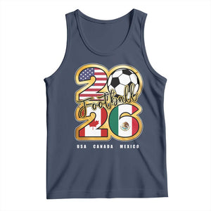 Soccer Football Lover Tank Top USA Canada Mexico Pride 2026 TS11 Navy Print Your Wear