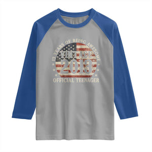 13th Birthday 2026 Raglan Shirt Vintage 2013 Official Teenager 13 Years Of Being Awesome TS11 Sport Gray Royal Print Your Wear