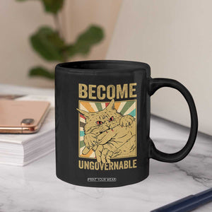 Become Ungovernable Cat Coffee Mug Funny Retro Cat Bite Horror Anime TS11 Print Your Wear
