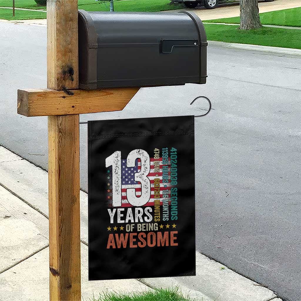 Funny 13th Birthday Garden Flag 13 Years 156 Months Of Being Awesome American Flag TS11 Print Your Wear