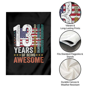 Funny 13th Birthday Garden Flag 13 Years 156 Months Of Being Awesome American Flag TS11 Print Your Wear
