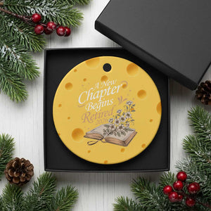 A New Chapter Begins Retired 2026 Ceramic Ornament Retired Teacher Floral Book TS11 1pc Yellow Cheese Print Your Wear