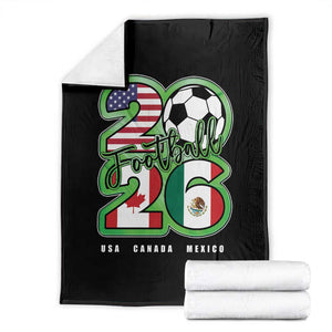 Soccer Football Lover Throw Blanket USA Canada Mexico Pride 26 TS11 Black Print Your Wear