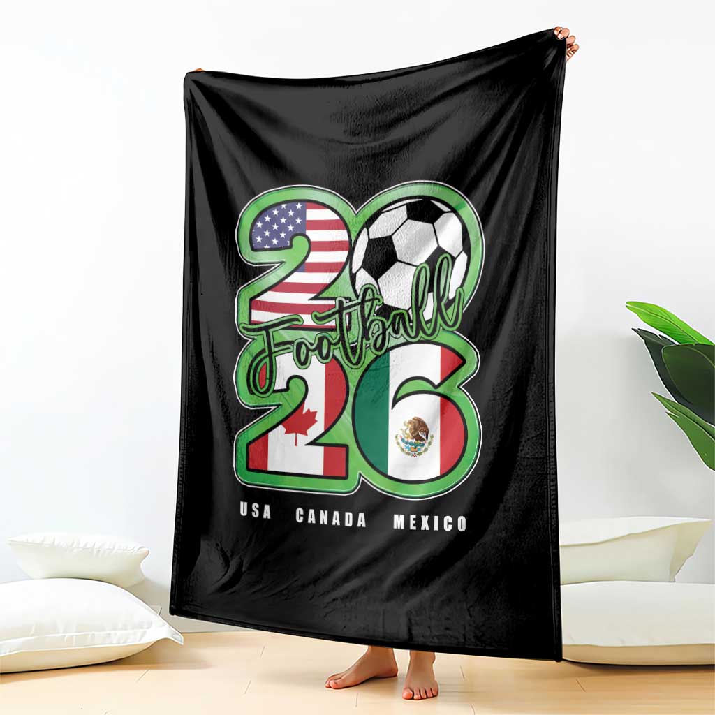 Soccer Football Lover Throw Blanket USA Canada Mexico Pride 26 TS11 Print Your Wear