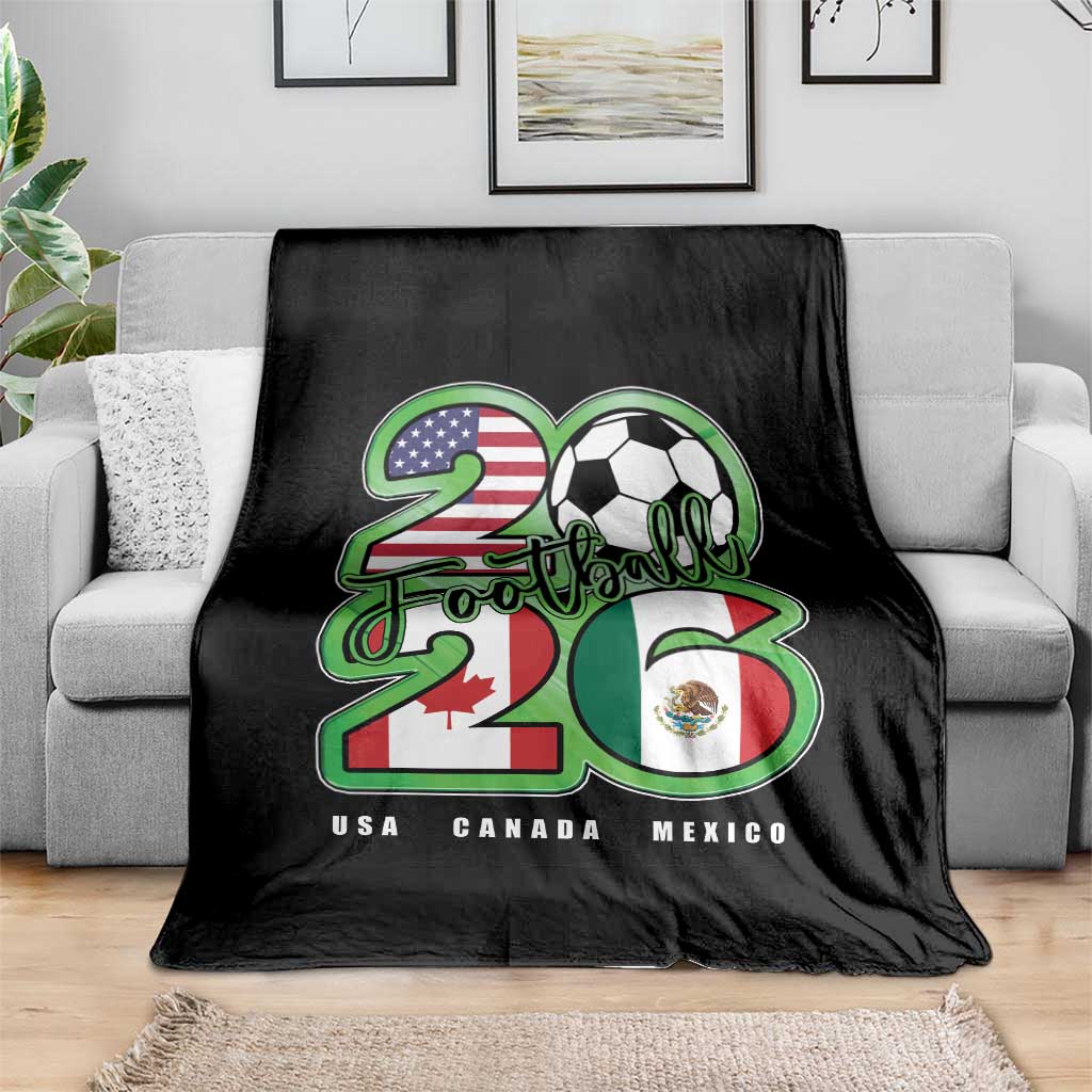 Soccer Football Lover Throw Blanket USA Canada Mexico Pride 26 TS11 Print Your Wear