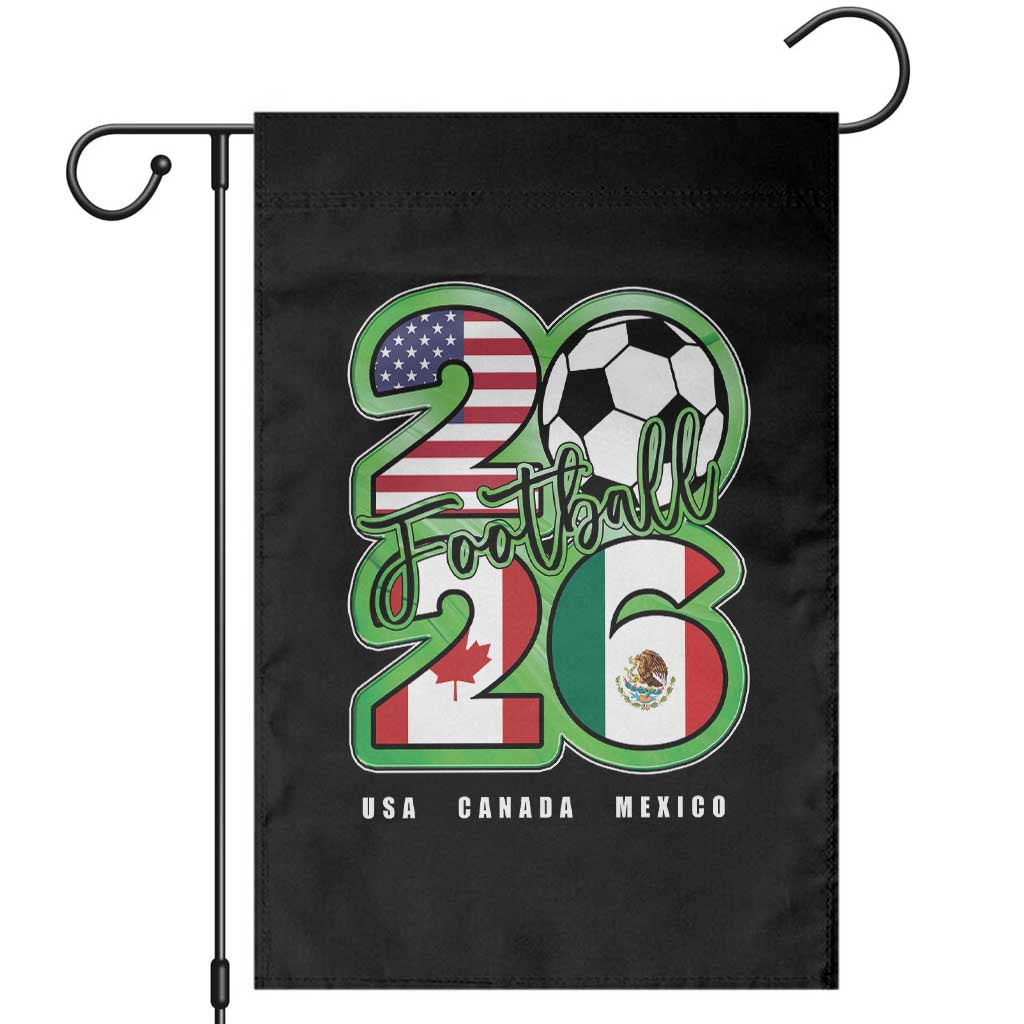 Soccer Football Lover Garden Flag USA Canada Mexico Pride 26 TS11 Black Print Your Wear