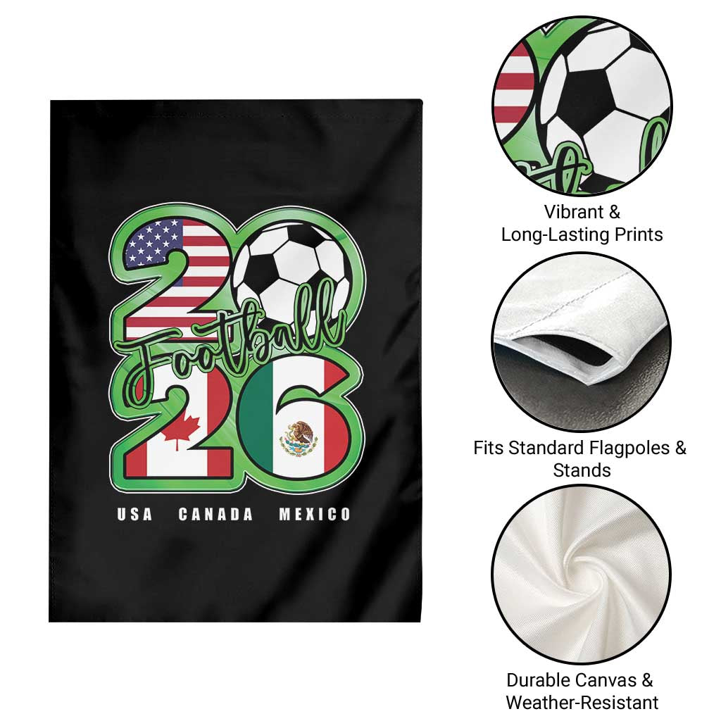 Soccer Football Lover Garden Flag USA Canada Mexico Pride 26 TS11 Print Your Wear