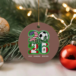 Soccer Football Lover Ceramic Ornament USA Canada Mexico Pride 26 TS11 1pc Mocha Print Your Wear