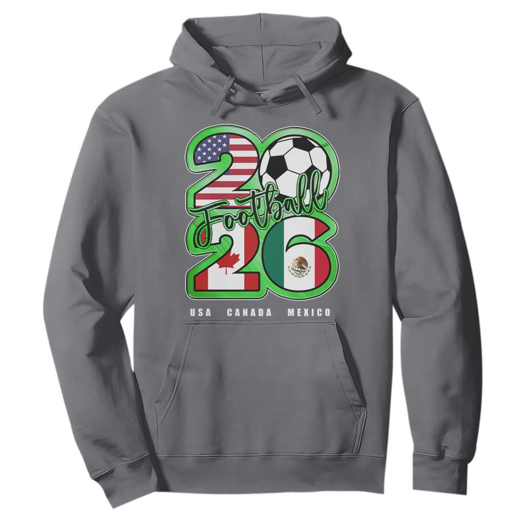 Soccer Football Lover Hoodie USA Canada Mexico Pride 26 TS11 Charcoal Print Your Wear