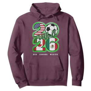 Soccer Football Lover Hoodie USA Canada Mexico Pride 26 TS11 Maroon Print Your Wear