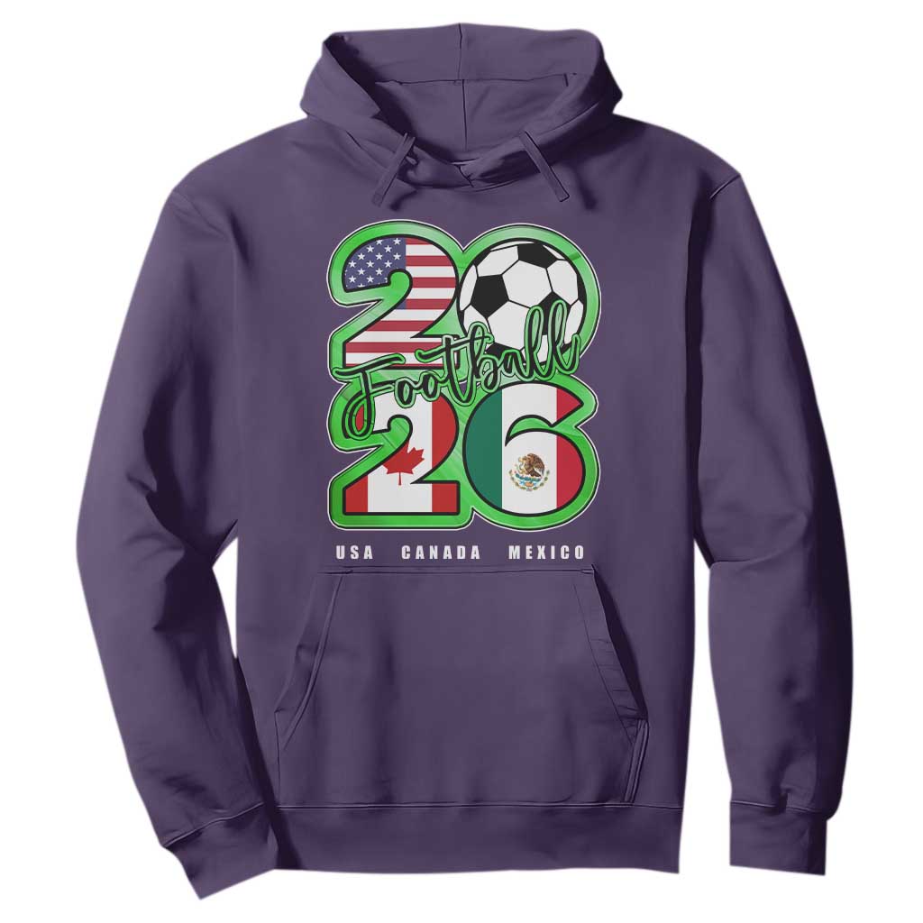 Soccer Football Lover Hoodie USA Canada Mexico Pride 26 TS11 Purple Print Your Wear