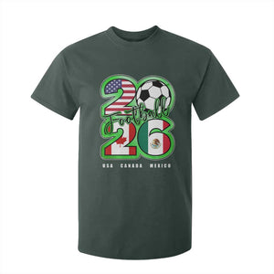 Soccer Football Lover T Shirt For Kid USA Canada Mexico Pride 26 TS11 Dark Forest Green Print Your Wear