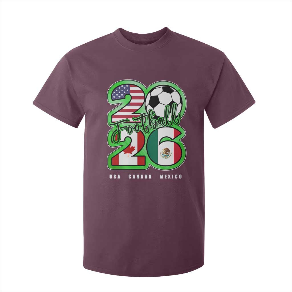 Soccer Football Lover T Shirt For Kid USA Canada Mexico Pride 26 TS11 Maroon Print Your Wear