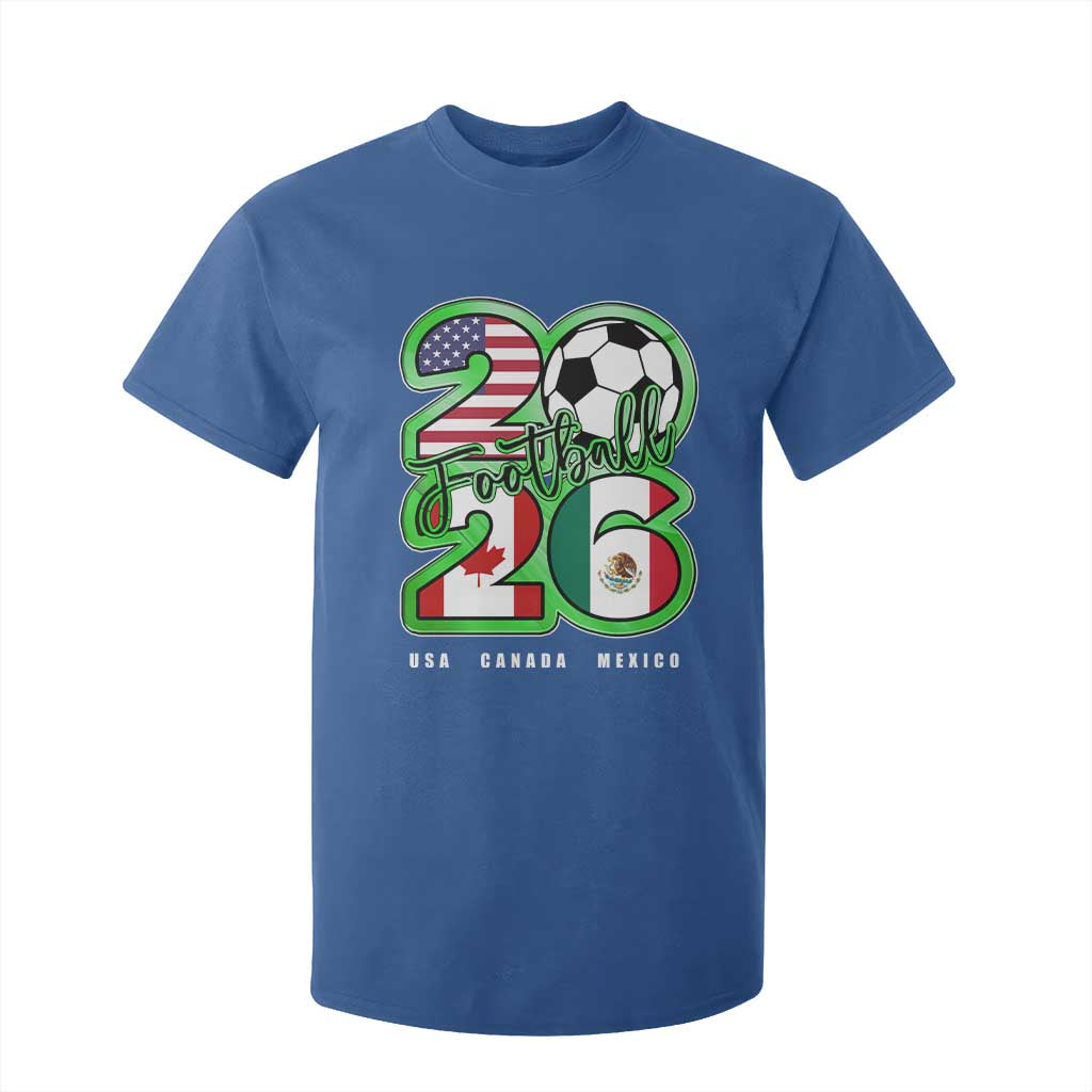 Soccer Football Lover T Shirt For Kid USA Canada Mexico Pride 26 TS11 Royal Blue Print Your Wear