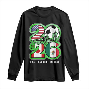 Soccer Football Lover Long Sleeve Shirt USA Canada Mexico Pride 26 TS11 Black Print Your Wear