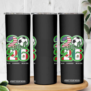 Soccer Football Lover Skinny Tumbler USA Canada Mexico Pride 26 TS11 Print Your Wear