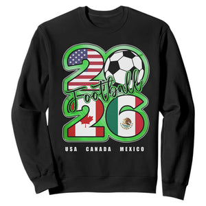 Soccer Football Lover Sweatshirt USA Canada Mexico Pride 26 TS11 Black Print Your Wear