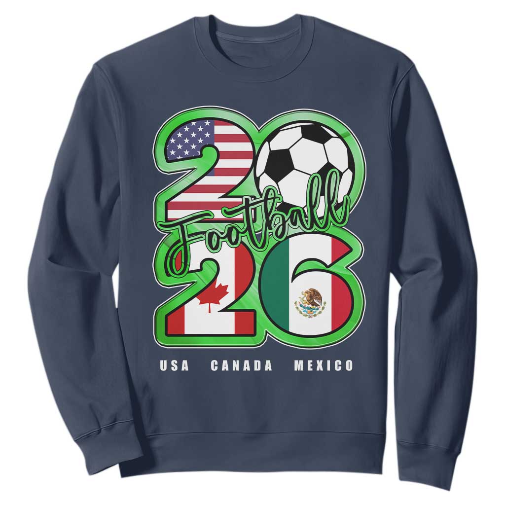 Soccer Football Lover Sweatshirt USA Canada Mexico Pride 26 TS11 Navy Print Your Wear