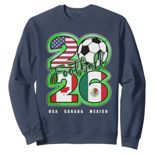 Soccer Football Lover Sweatshirt USA Canada Mexico Pride 26 TS11 Navy Print Your Wear