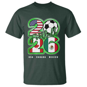Soccer Football Lover T Shirt USA Canada Mexico Pride 26 TS11 Dark Forest Green Print Your Wear
