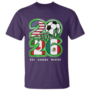 Soccer Football Lover T Shirt USA Canada Mexico Pride 26 TS11 Purple Print Your Wear