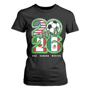 Soccer Football Lover T Shirt For Women USA Canada Mexico Pride 26 TS11 Black Print Your Wear