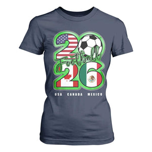 Soccer Football Lover T Shirt For Women USA Canada Mexico Pride 26 TS11 Navy Print Your Wear