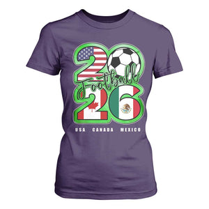 Soccer Football Lover T Shirt For Women USA Canada Mexico Pride 26 TS11 Purple Print Your Wear