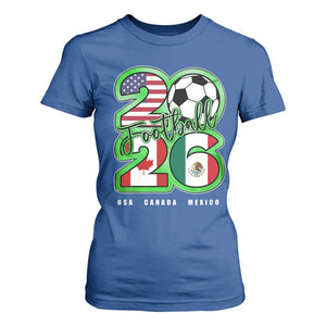 Soccer Football Lover T Shirt For Women USA Canada Mexico Pride 26 TS11 Royal Blue Print Your Wear