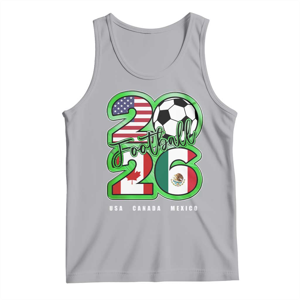 Soccer Football Lover Tank Top USA Canada Mexico Pride 26 TS11 Athletic Heather Print Your Wear