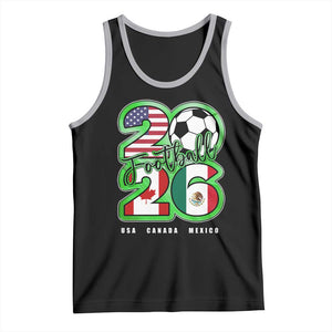 Soccer Football Lover Tank Top USA Canada Mexico Pride 26 TS11 Black Athletic Heather Print Your Wear