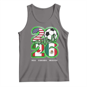 Soccer Football Lover Tank Top USA Canada Mexico Pride 26 TS11 Deep Heather Print Your Wear
