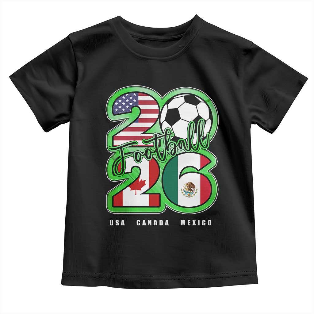 Soccer Football Lover Toddler T Shirt USA Canada Mexico Pride 26 TS11 Black Print Your Wear
