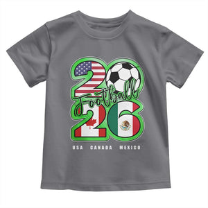 Soccer Football Lover Toddler T Shirt USA Canada Mexico Pride 26 TS11 Charcoal Print Your Wear