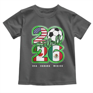 Soccer Football Lover Toddler T Shirt USA Canada Mexico Pride 26 TS11 Dark Heather Print Your Wear