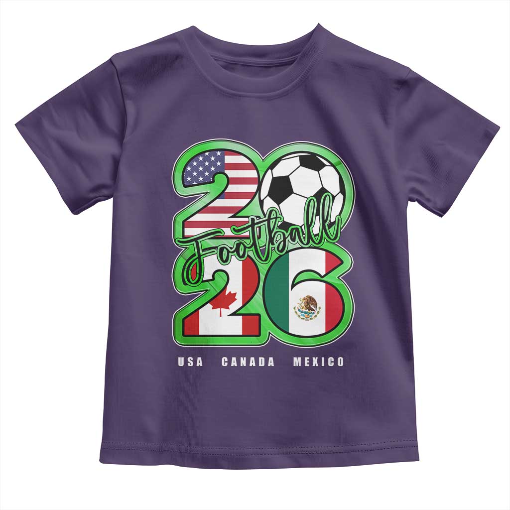 Soccer Football Lover Toddler T Shirt USA Canada Mexico Pride 26 TS11 Purple Print Your Wear