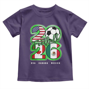 Soccer Football Lover Toddler T Shirt USA Canada Mexico Pride 26 TS11 Purple Print Your Wear