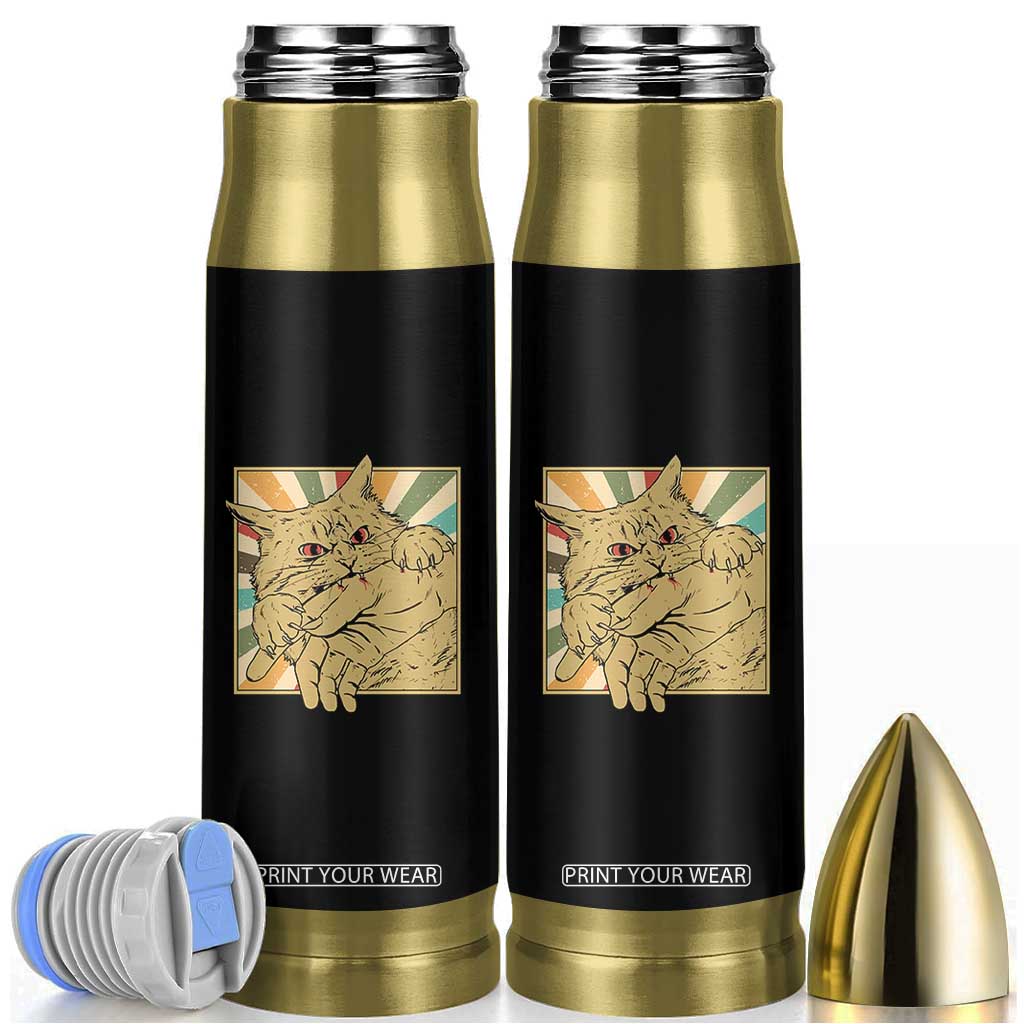 Funny Cat Bite Horror Anime Crazy Kitten Japanese Bullet Tumbler TS11 Black Print Your Wear