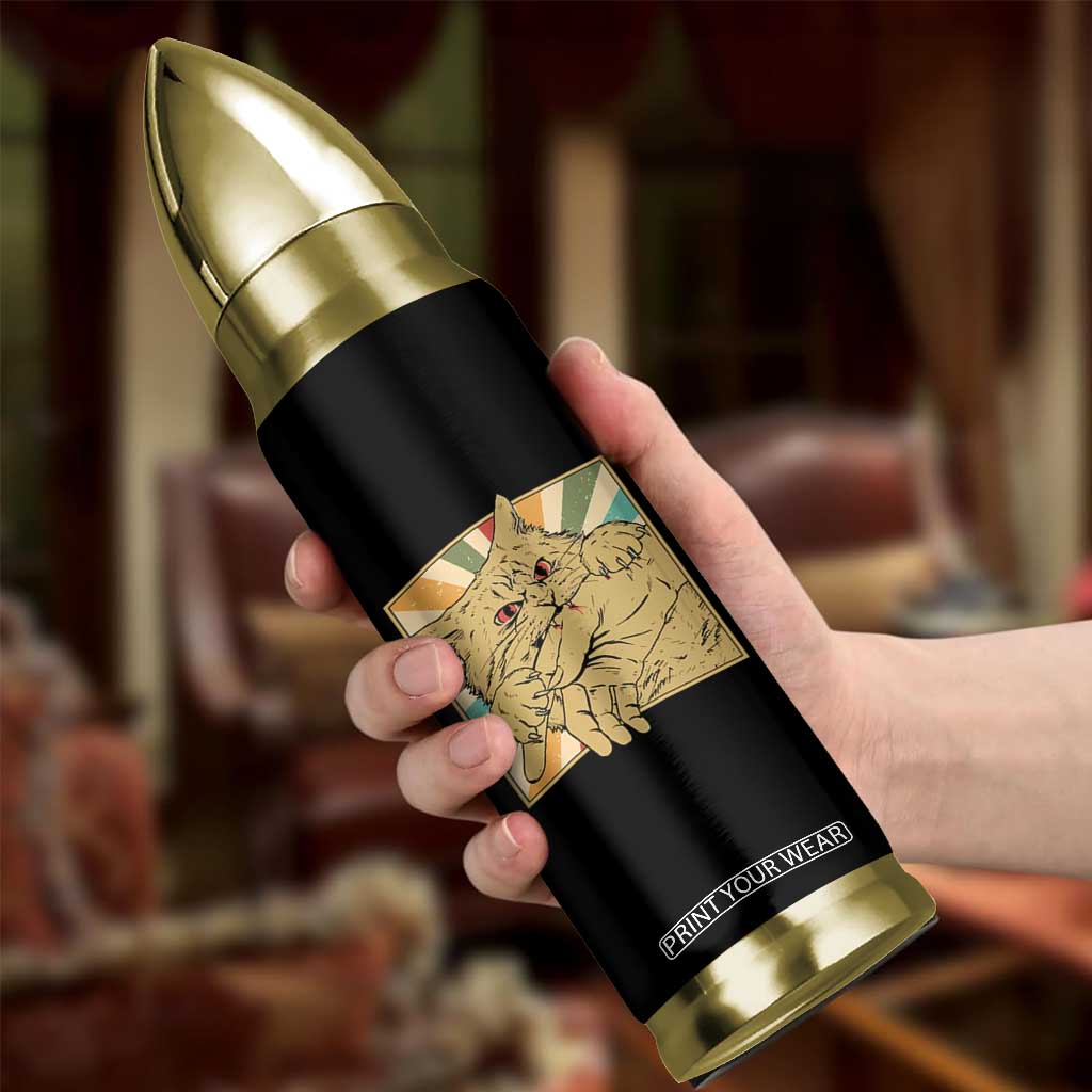 Funny Cat Bite Horror Anime Crazy Kitten Japanese Bullet Tumbler TS11 Print Your Wear