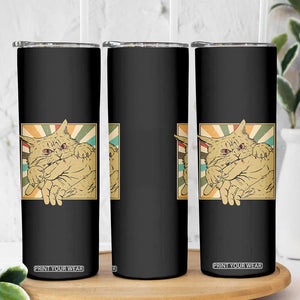 Funny Cat Bite Horror Anime Crazy Kitten Japanese Skinny Tumbler TS11 Print Your Wear