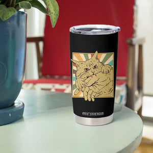 Funny Cat Bite Horror Anime Crazy Kitten Japanese Tumbler Cup TS11 Print Your Wear