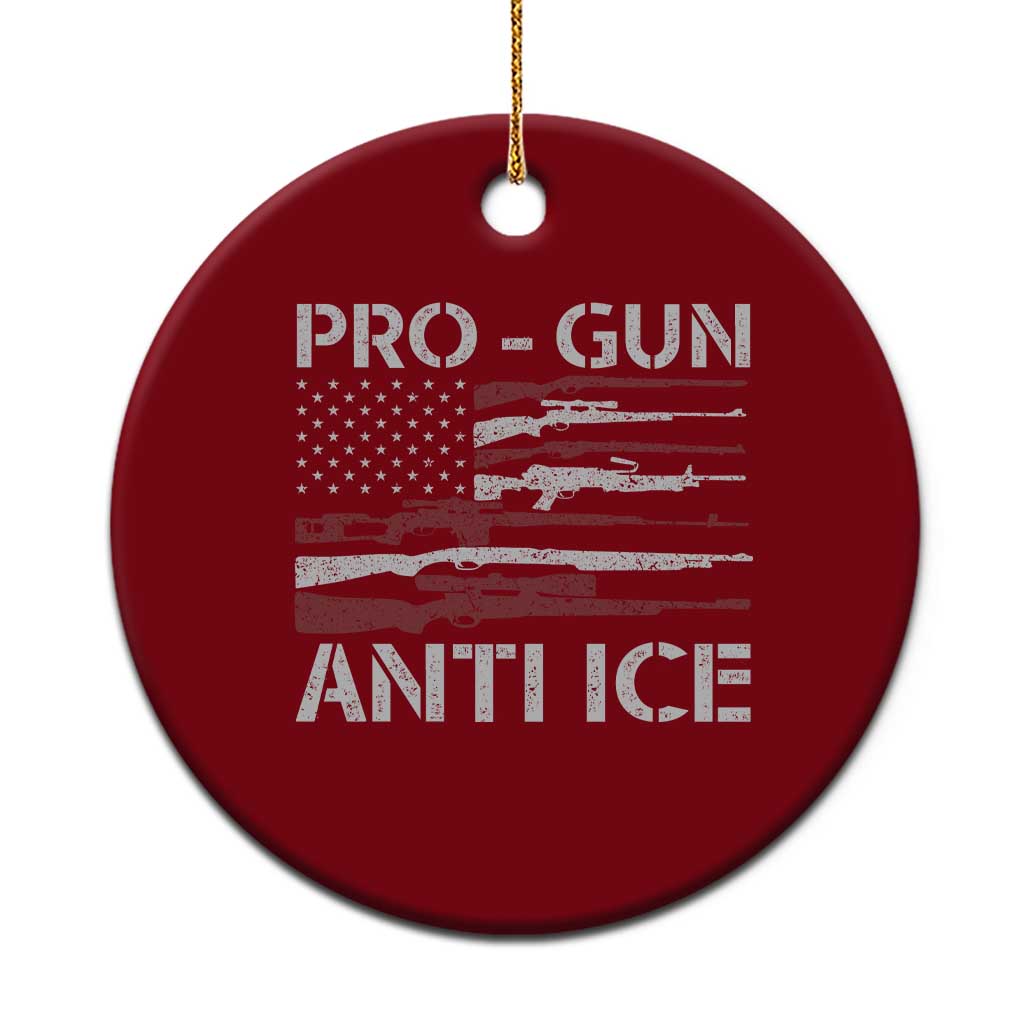 Pro Gun Anti Ice Ceramic Ornament Vintage American Flag 2nd Amendment Support TS11 1pc Red Print Your Wear