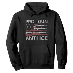 Pro Gun Anti Ice Hoodie Vintage American Flag 2nd Amendment Support TS11 Black Print Your Wear