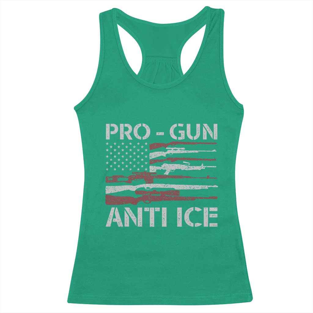 Pro Gun Anti Ice Racerback Tank Top Vintage American Flag 2nd Amendment Support TS11 Irish Green Print Your Wear