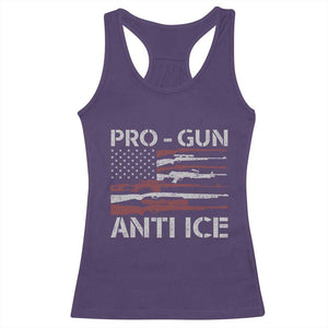 Pro Gun Anti Ice Racerback Tank Top Vintage American Flag 2nd Amendment Support TS11 Purple Print Your Wear