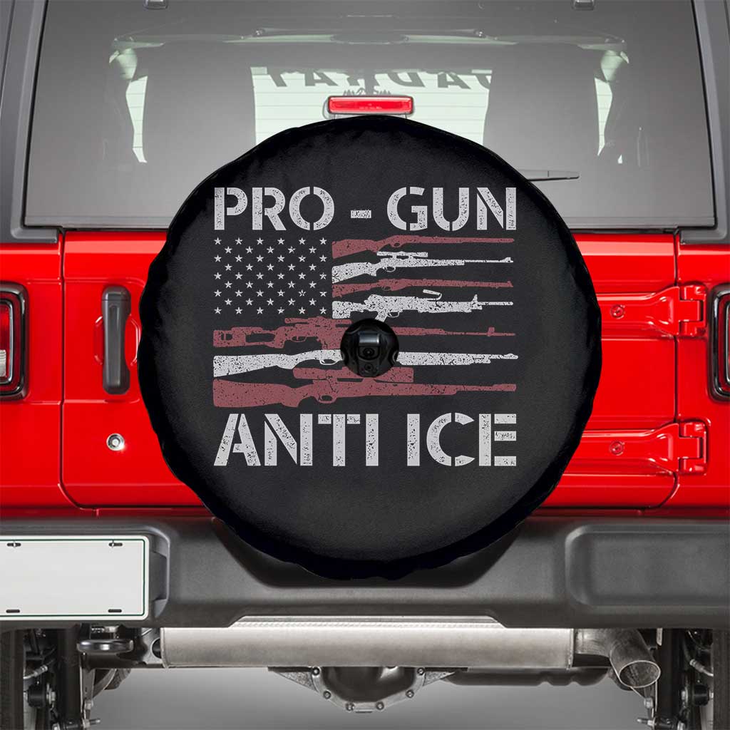 Pro Gun Anti Ice Spare Tire Cover Vintage American Flag 2nd Amendment Support TS11 Black Print Your Wear